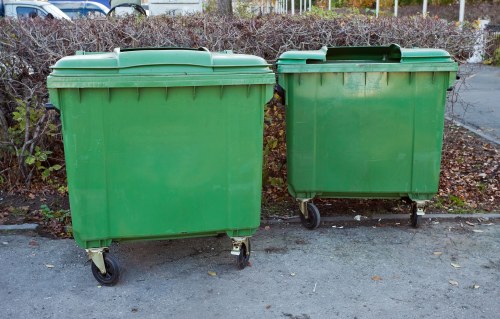 Household waste bins in a Redbridge neighborhood